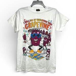 Vintage 1987 California Raisins Shirt Heard It Through The Grapevine  Size Small